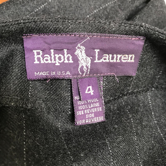 VINTAGE: Ralph Lauren purple label belted wool dress sz 4 - Picture 7 of 8